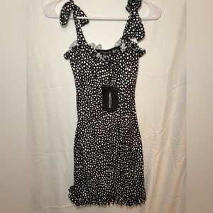 Pretty Little Thing Black Dalmatian Print Dress